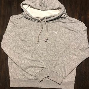Puma color gray hoodie, size small